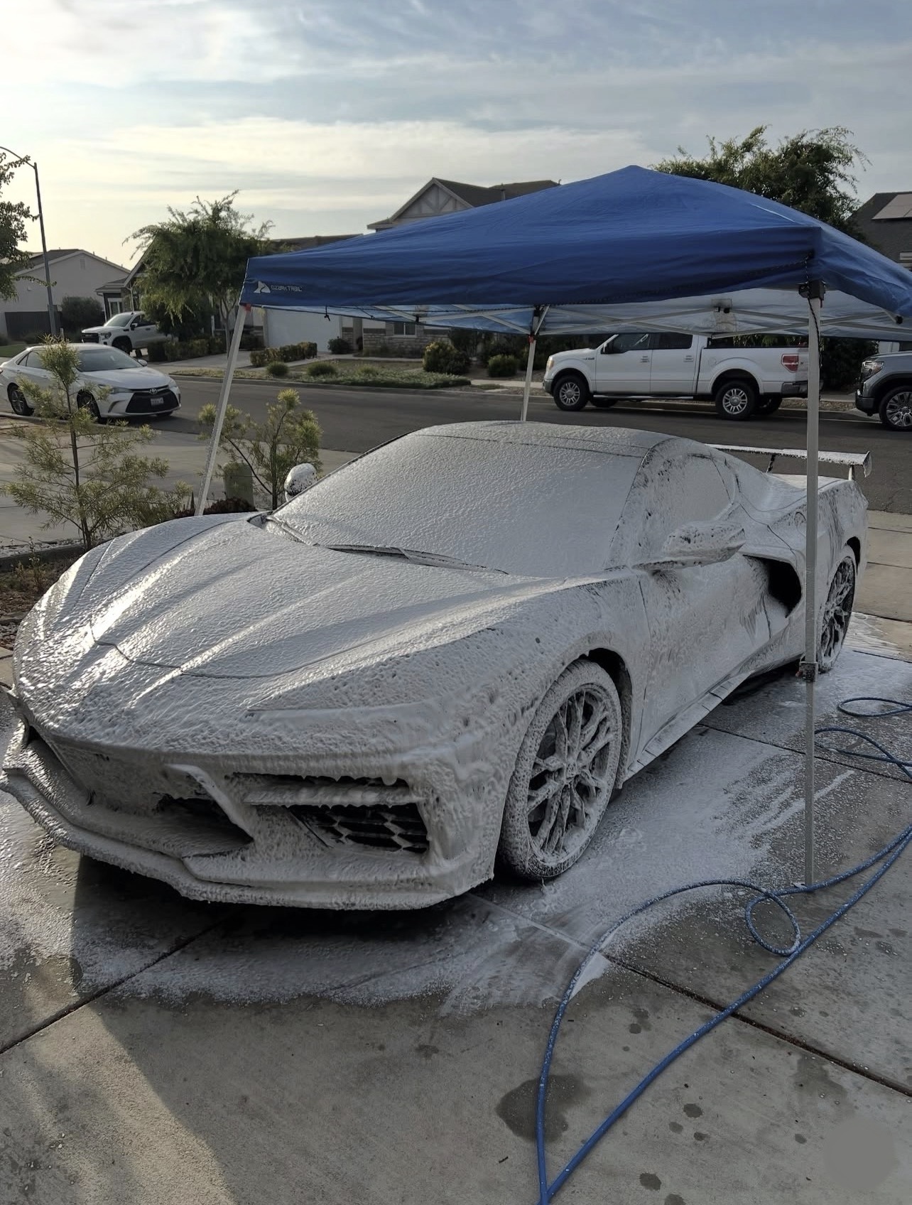 Corvette foam wash